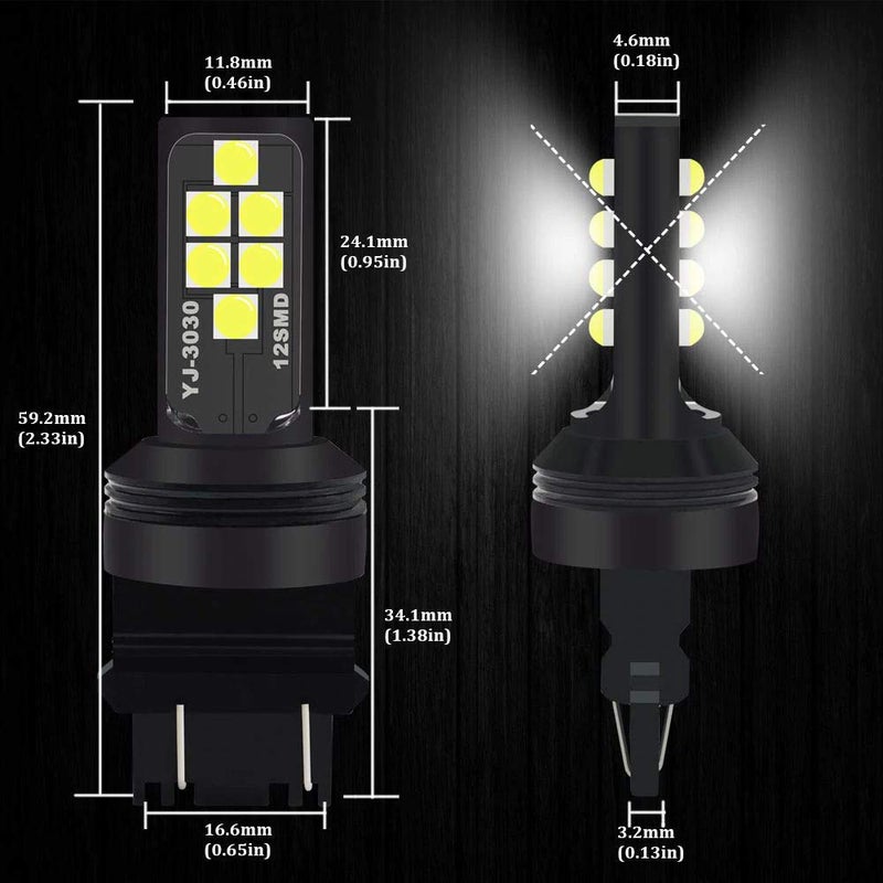 SOCAL-LED LIGHTING مصباح إشارة انعطاف LED SOCAL-3156 3157 أزرق جليدي متقدم 3030 SMD ملون ساطع لمبة فرامل إضاءة موقف ضوء ذيل، عبوة من 2 - Image 2